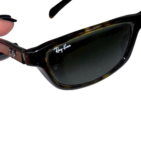 Ray Ban Black Tortoise Shell Printed Sunglasses Unisex RB2117 - Picture 7 of 10
